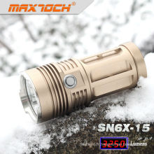 Maxtoch SN6X-15 3 * Cree T6 3250 Lumen Bronze lueur dans la lampe de poche sombre